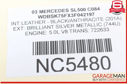 03-06 Mercedes R230 SL500 SL600 Left Side Fog Light Lamp 2038201156 OEM