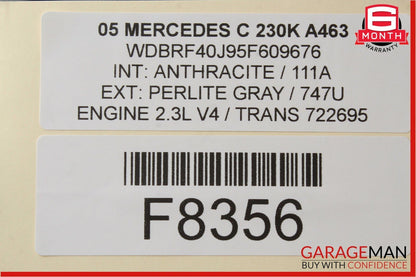 01-07 Mercedes W203 C230 C240 Rear Right Passenger Side Door Control Module OEM