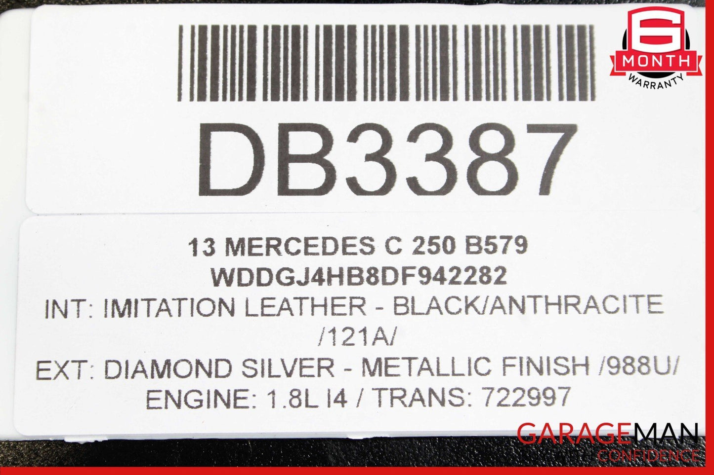 12-14 Mercedes W204 C250 Coupe AMG Sport Left Rocker Panel Side Skirt Silver