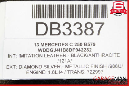 12-14 Mercedes W204 C250 Coupe AMG Sport Left Rocker Panel Side Skirt Silver