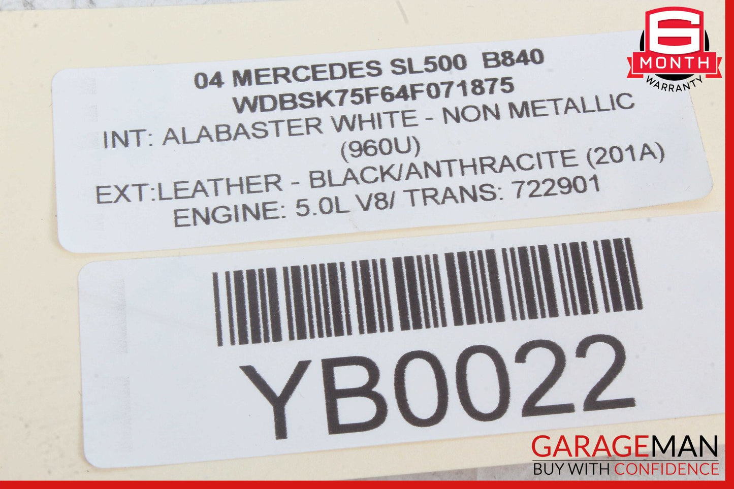 03-12 Mercedes R230 SL500 SL55 AMG Rear SAM Fuse Box Relay Module OEM