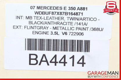 06-09 Mercedes W211 E350 CLS500 4 Spoke Steering Wheel Leather Black OEM