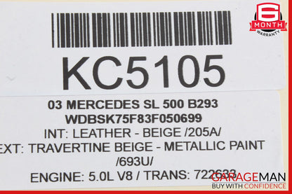 03-12 Mercedes R230 SL500 SL55 AMG Left Side Trunk Lock Frame Cylinder Bracket