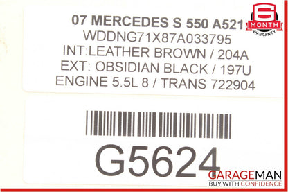 07-13 Mercedes W221 S550 Rear Center Console AC A/C Air Vent Trim Panel Wood OEM