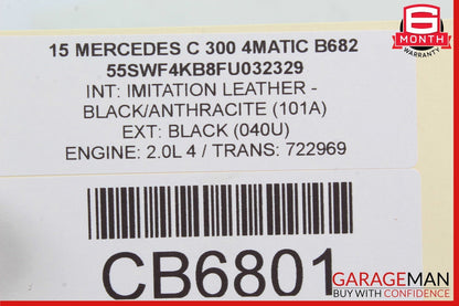 15-18 Mercedes W205 C300 C400 Power Brake Booster Master Cylinder Reservoir OEM
