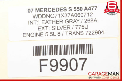 07-13 Mercedes W221 S550 Front Right Passenger Side Seat Controller Module