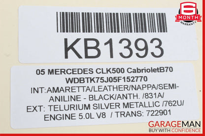 05-09 Mercedes CLK550 CLK500 Center Dash Dashboard Control Switch Control Wood