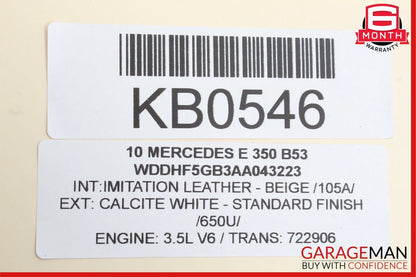 08-14 Mercedes W212 E350 Power Brake Booster Master Cylinder Reservoir OEM