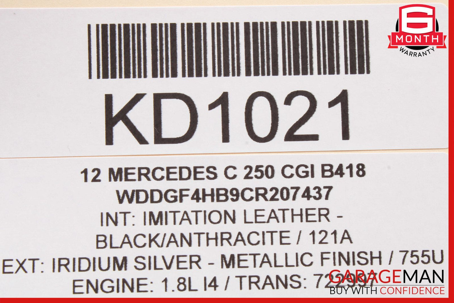 12-15 Mercedes W204 C250 Front Right Side Exterior Door Handle OEM