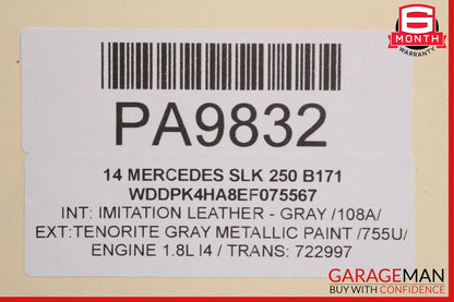 12-20 Mercedes R172 SLK250 SLK350 Exterior Left Driver Door Shell OEM