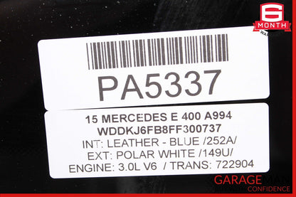 10-17 Mercedes C250 E550 E400 Coupe Center Middle Pano Panoramic Roof Glass