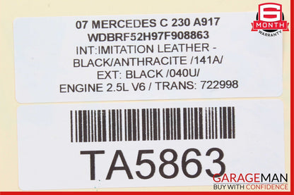 01-09 Mercedes W203 C230 C320 C350 CLK320 Interior Rear View Mirror Grey
