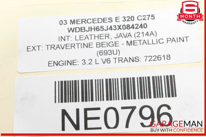 98-02 Mercedes W210 E320 Rear Suspension Accumulator Valve 1403280215 OEM