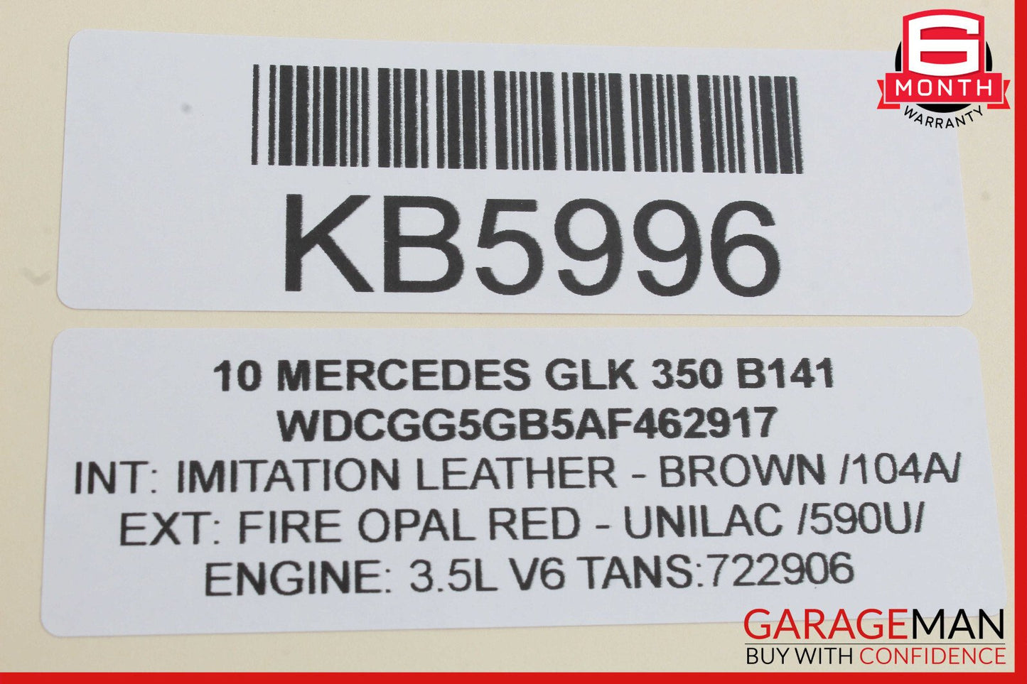 08-16 Mercedes X204 GLK350 C300 Rear Right Door Window Regulator Motor OEM