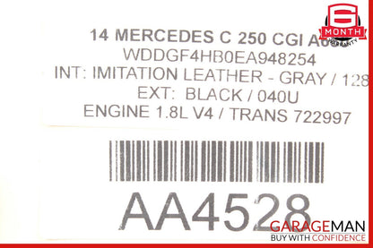 08-14 Mercedes W204 C250 C300 Rear Left Side Exterior Door Handle Black OEM