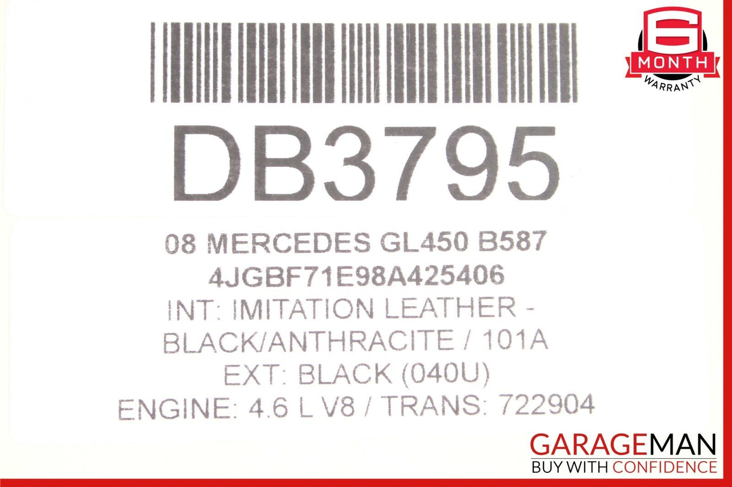 07-12 Mercedes X164 GL550 Front Right Passenger Side Wing Fender Panel Cover