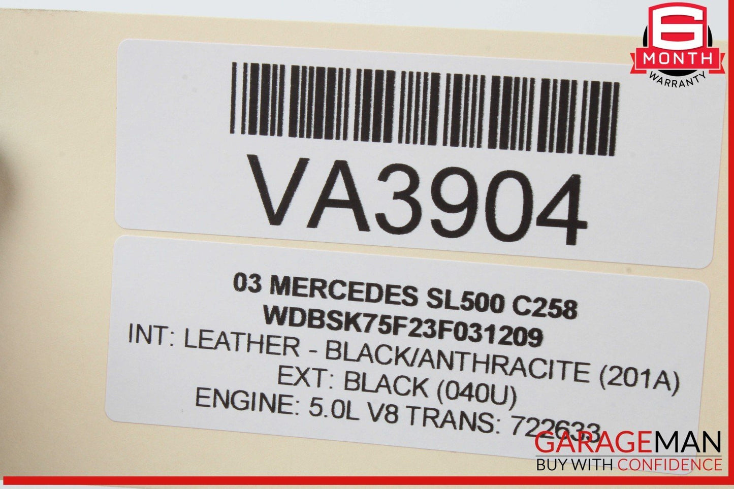 03-12 Mercedes R230 SL500 SL55 SL600 Front Right Side Door Control Module OEM