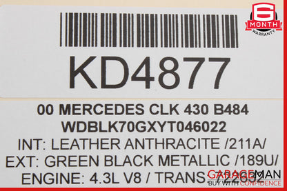 98-03 Mercedes W208 CLK430 Front Right & Left Brake Caliper Calipers Set of 2
