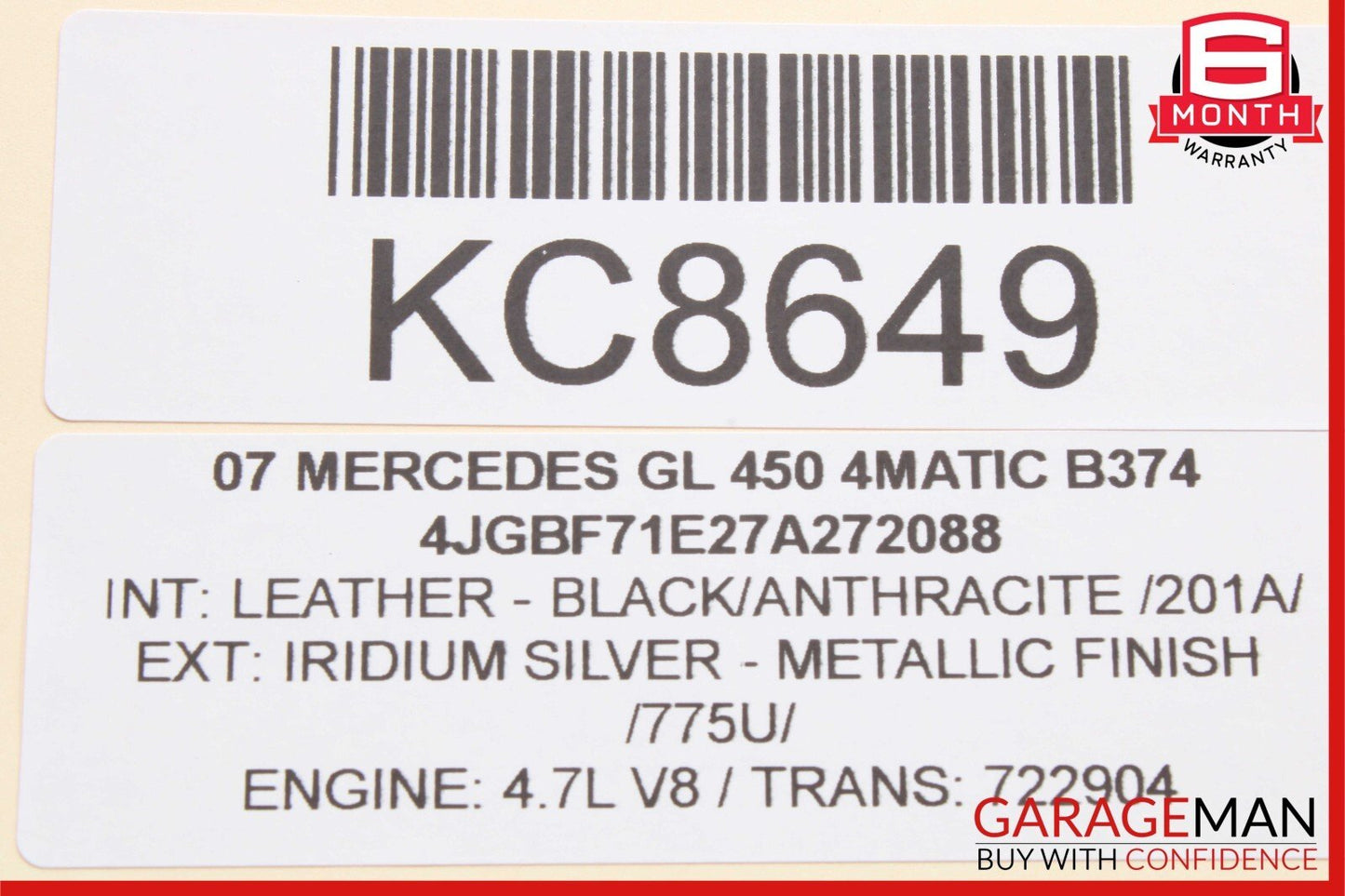 06-13 Mercedes GL450 ML350 R350 Front Right Door Window Regulator Motor Unit