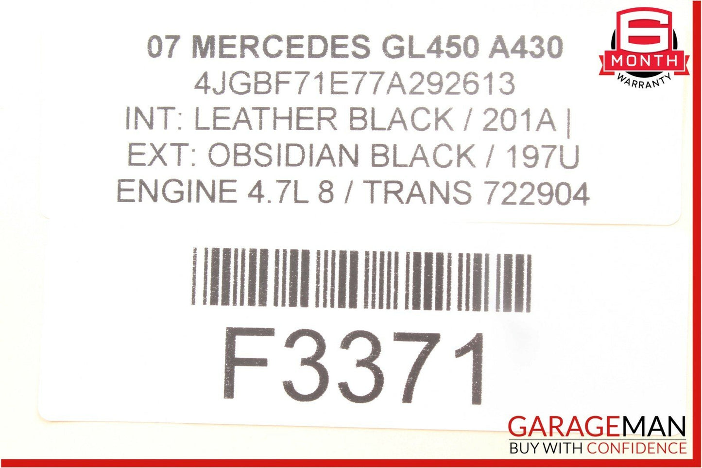 07-09 Mercedes X164 GL450 R350 ML350 Rear Heated Seat Control Module Unit OEM