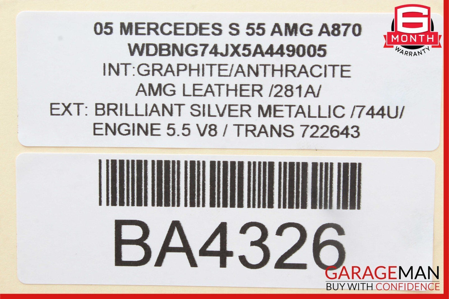 00-06 Mercedes W220 S55 CL55 AMG ABS Anti Lock Brake Pump ESP Control Module OEM