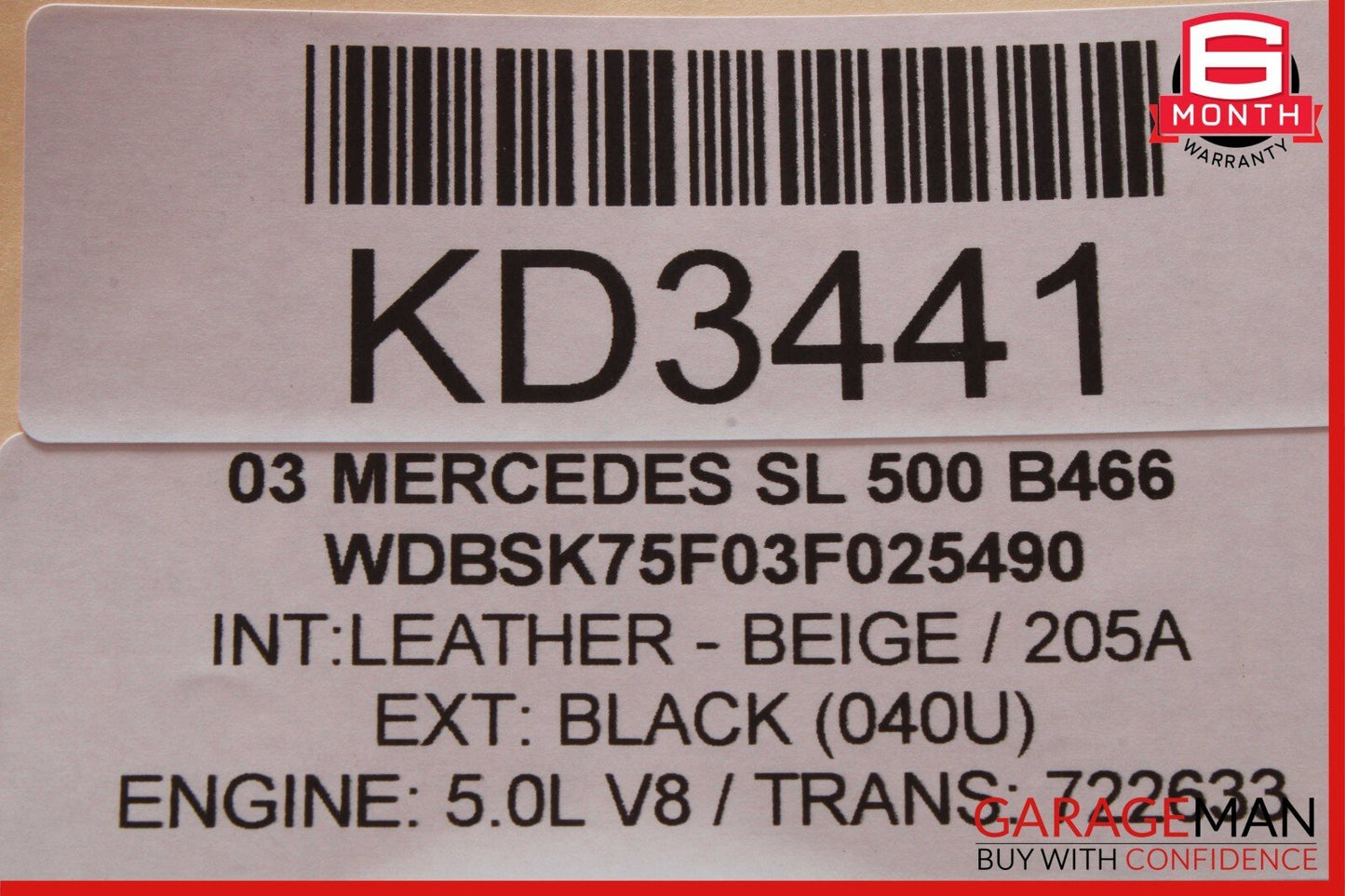 03-06 Mercedes R230 SL500 Front Left Door Keyless Go Entry Antenna Module OEM