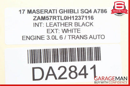 14-17 Maserati Ghibli Steering Column Combination Wiper Switch Control Assembly