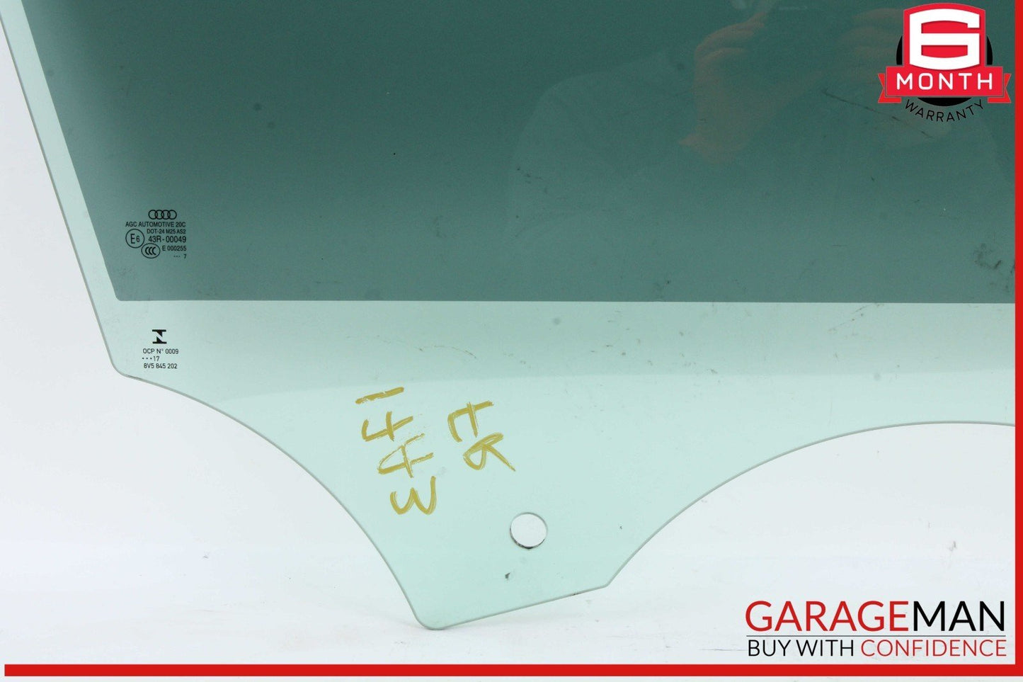 15-20 Audi A3 S3 Front Right Passenger Side Door Window Glass 8V5845202 OEM