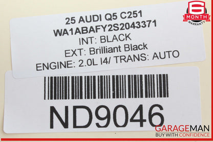 18-25 Audi Q5 A5 Liftgate Release Opener Handle Switch w/ Camera 8W8827566C OEM