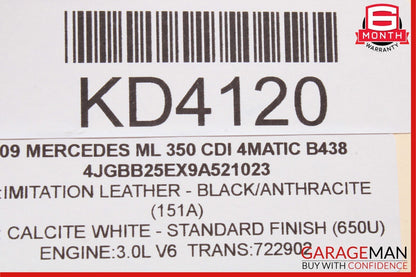 05-13 Mercedes W164 ML350 E550 Front Left Side Engine Timing Chain Cover Plate
