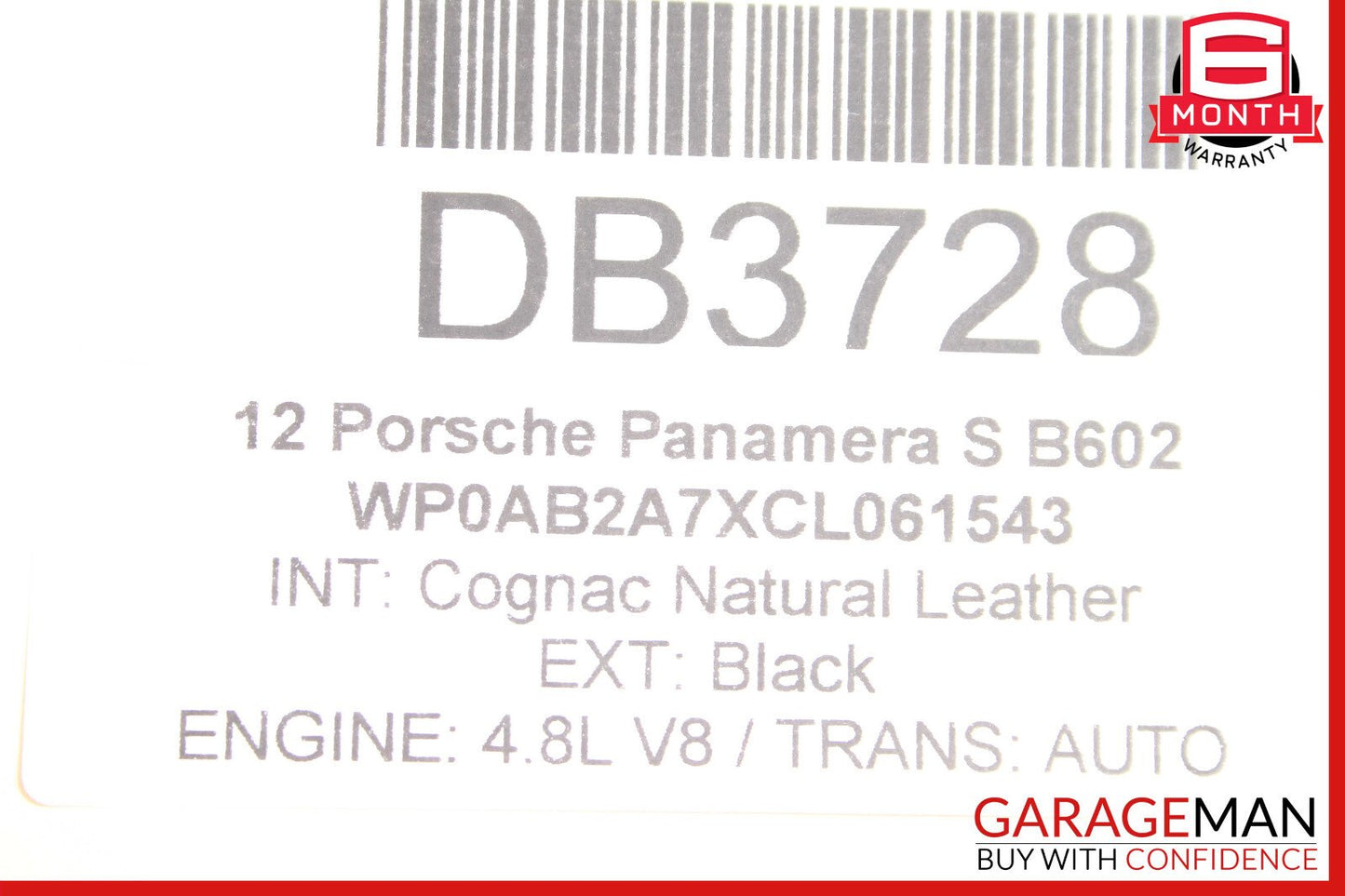 10-16 Porsche Panamera 970 Rear Left Driver Side Exterior Door Shell Frame