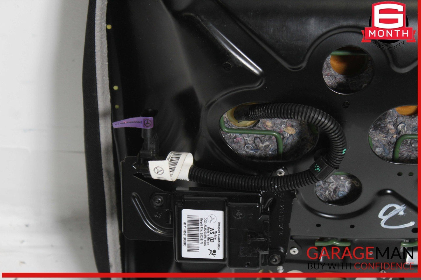 05-07 Mercedes W203 C350 Front Right Side Bottom Lower Seat Cushion Black OEM