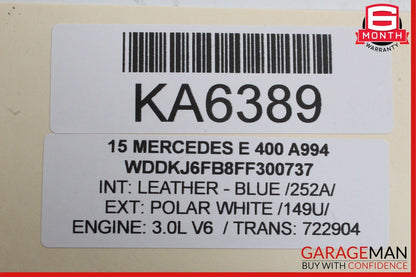 10-17 Mercedes W212 E350 E400 Coupe Rear Window Regulator Control Module