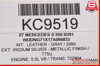 07-13 Mercedes W221 S550 S400 Rear Right Passenger Side Exterior Door Handle OEM