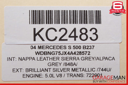 03-06 Mercedes W220 S500 S55 AMG Front Right Side Seat Headrest Head Rest A111