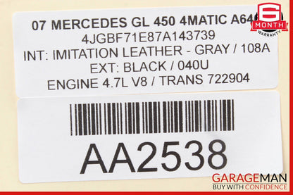 06-13 Mercedes GL450 R320 ML350 Front Right Door Window Regulator Motor Unit