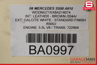 07-14 Mercedes S550 CL600 Center Dash Heater Switch Control Panel Assembly Wood