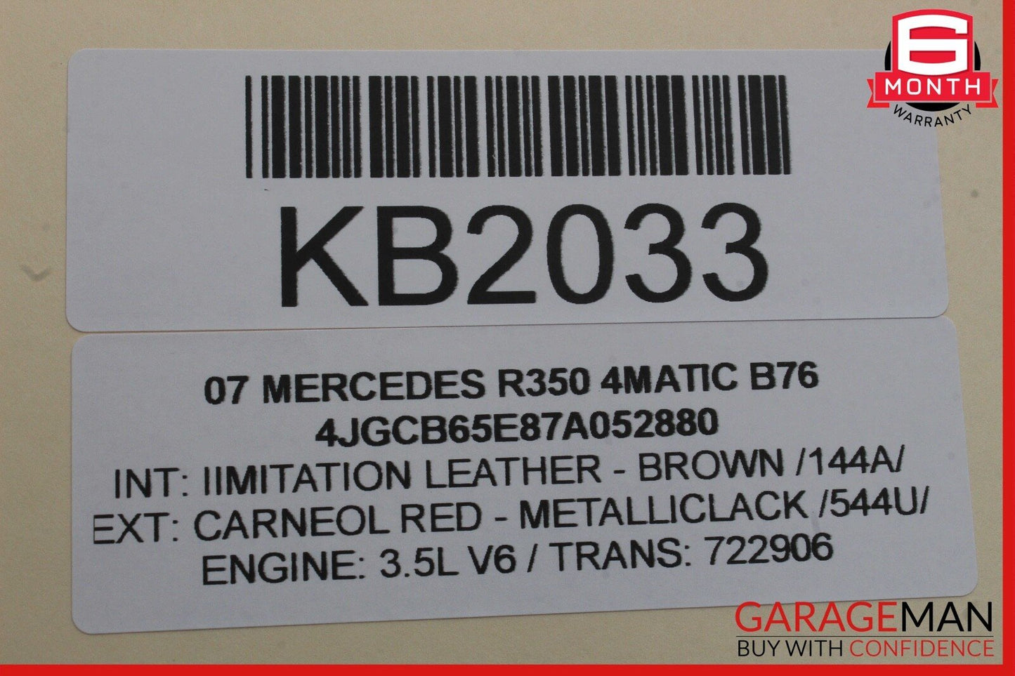 07-12 Mercedes W251 R350 4MATIC Front Right Side Door Window Regulator Motor OEM