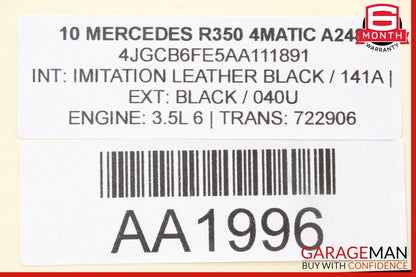 06-13 Mercedes W164 ML350 GL450 Window Regulator Motor Front Right Side OEM