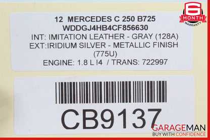 12-14 Mercedes W212 E350 Front Right Side Keyless Go Exterior Door Handle OEM