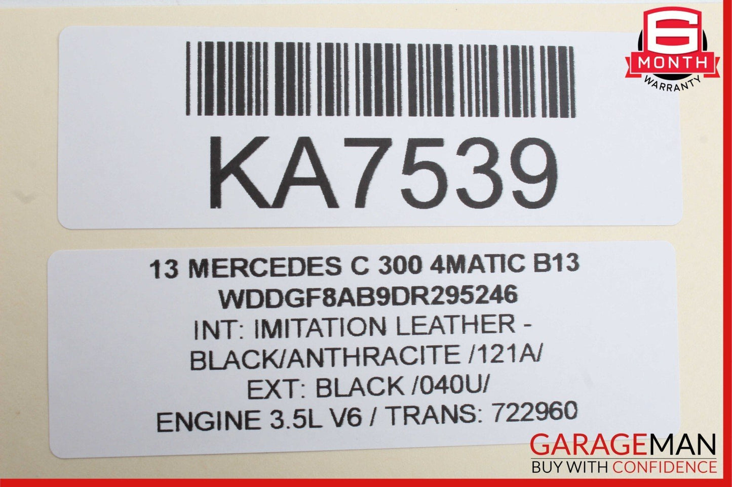 10-13 Mercedes W204 C300 4Matic Rear Left Side Exterior Door Handle OEM