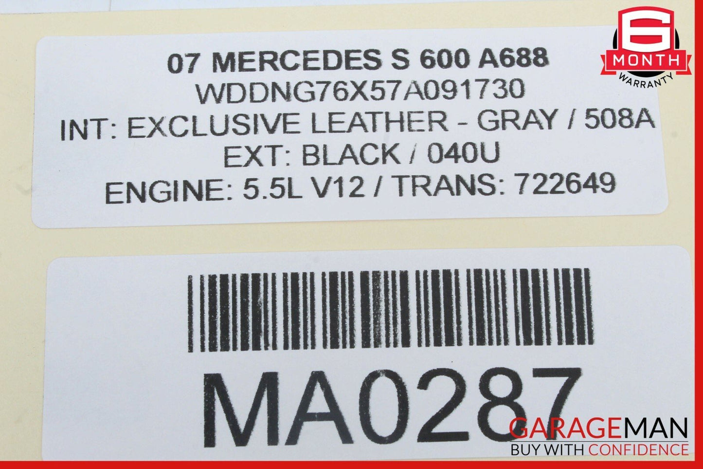 07-13 Mercedes W221 S600 Rear Right Side Exterior Door Handle Keyles Go Black