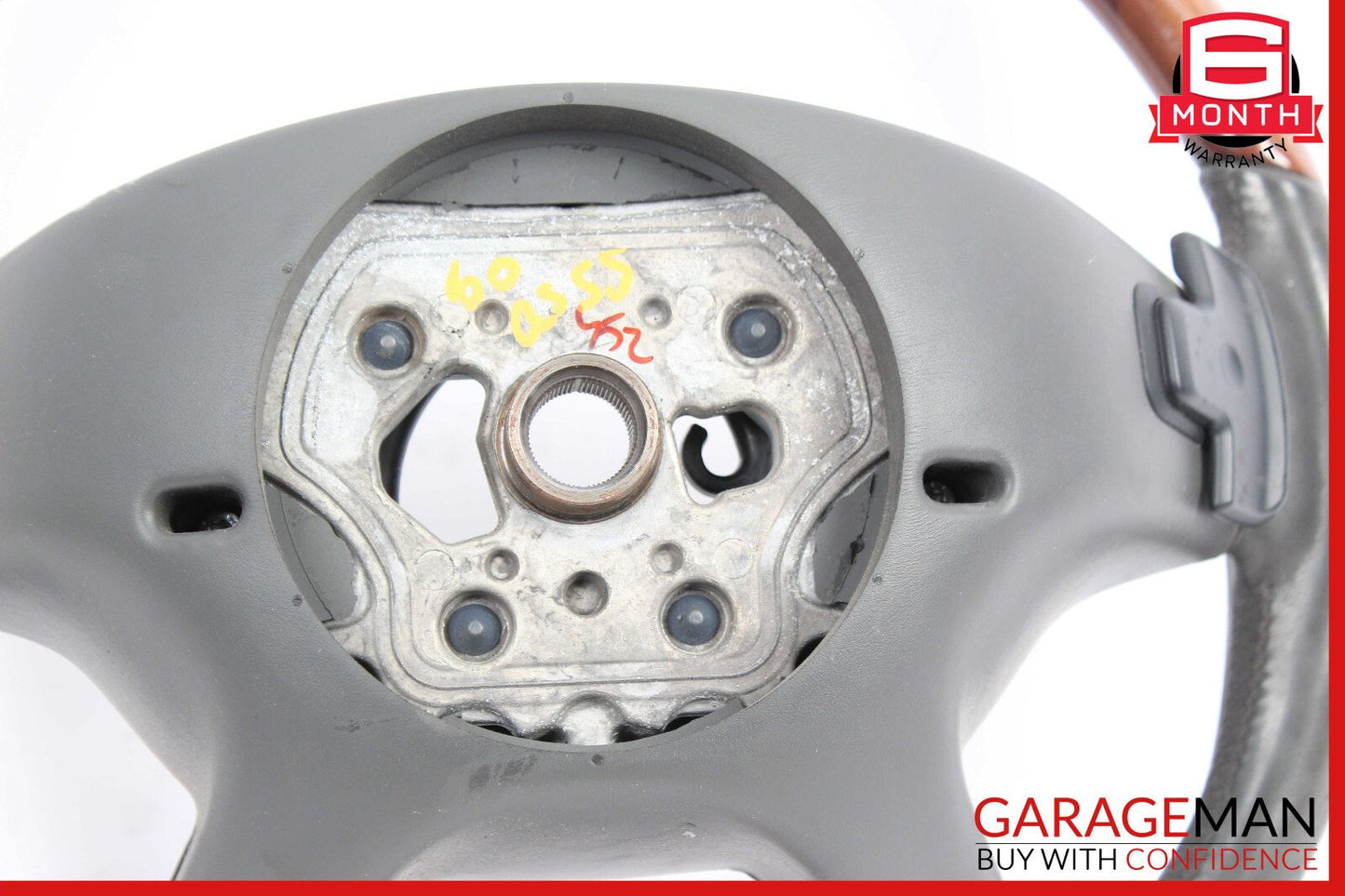 07-10 Mercedes CL550 S550 4 Spoke Steering Wheel Gray w/ Paddles Assy Wood