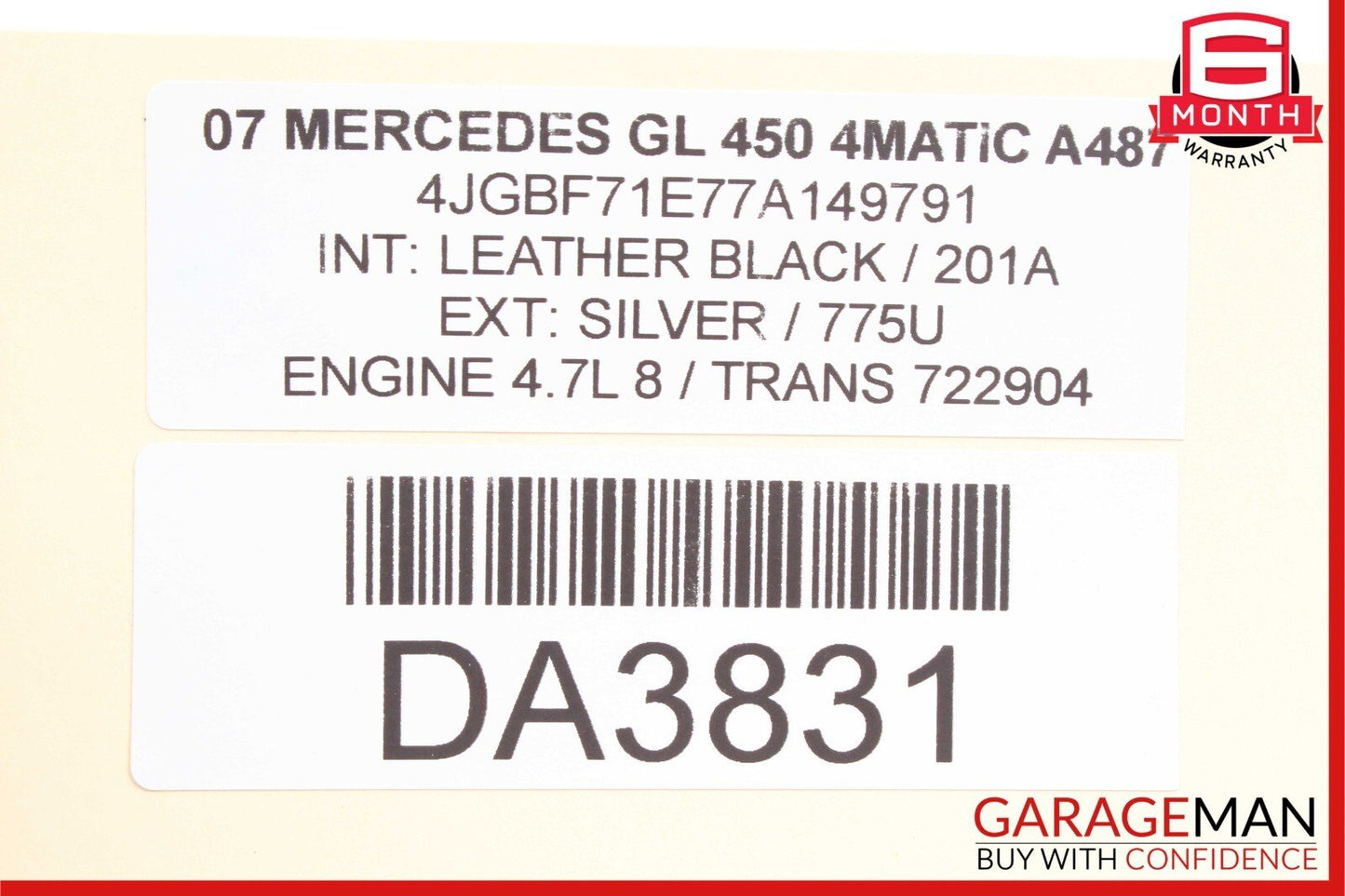 06-12 Mercedes X164 GL450 ML350 Rear Right Passenger Side Brake Caliper OEM