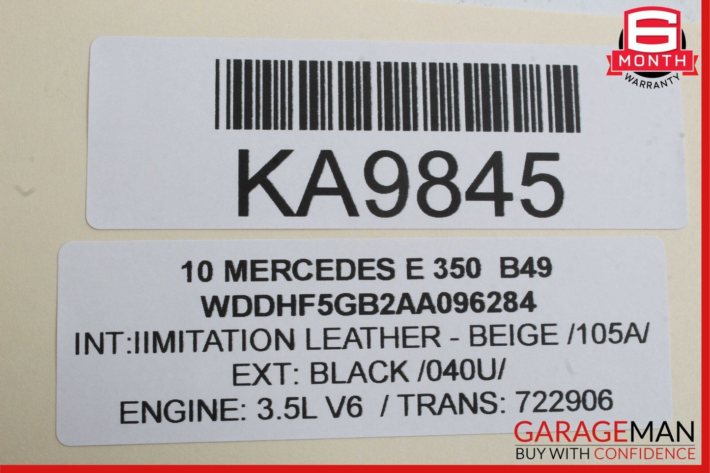 08-16 Mercedes W212 E350 E400 GLK350 Rear Right Door Window Regulator Motor OEM