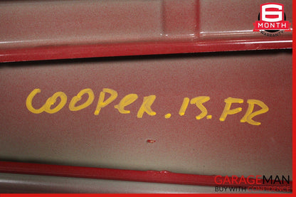 07-13 Mini Cooper Front Right Passenger Side Exterior Door Shell Frame Panel Red