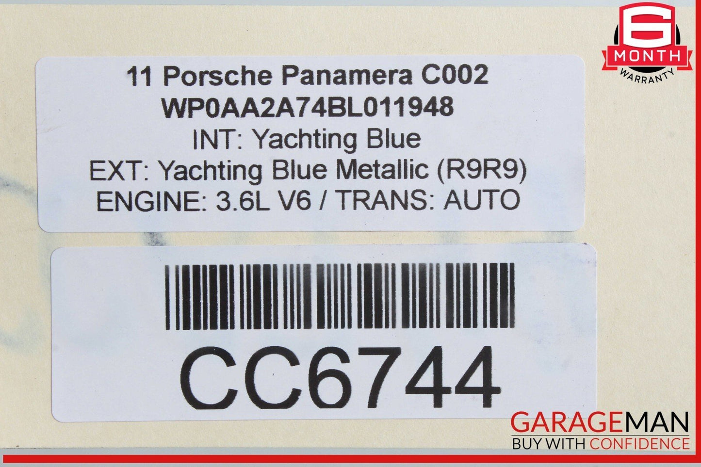 11-16 Porsche Panamera 970 3.6L V6 Rear Differential Diff Axle Carrier OEM