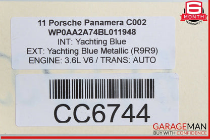 11-16 Porsche Panamera 970 3.6L V6 Rear Differential Diff Axle Carrier OEM