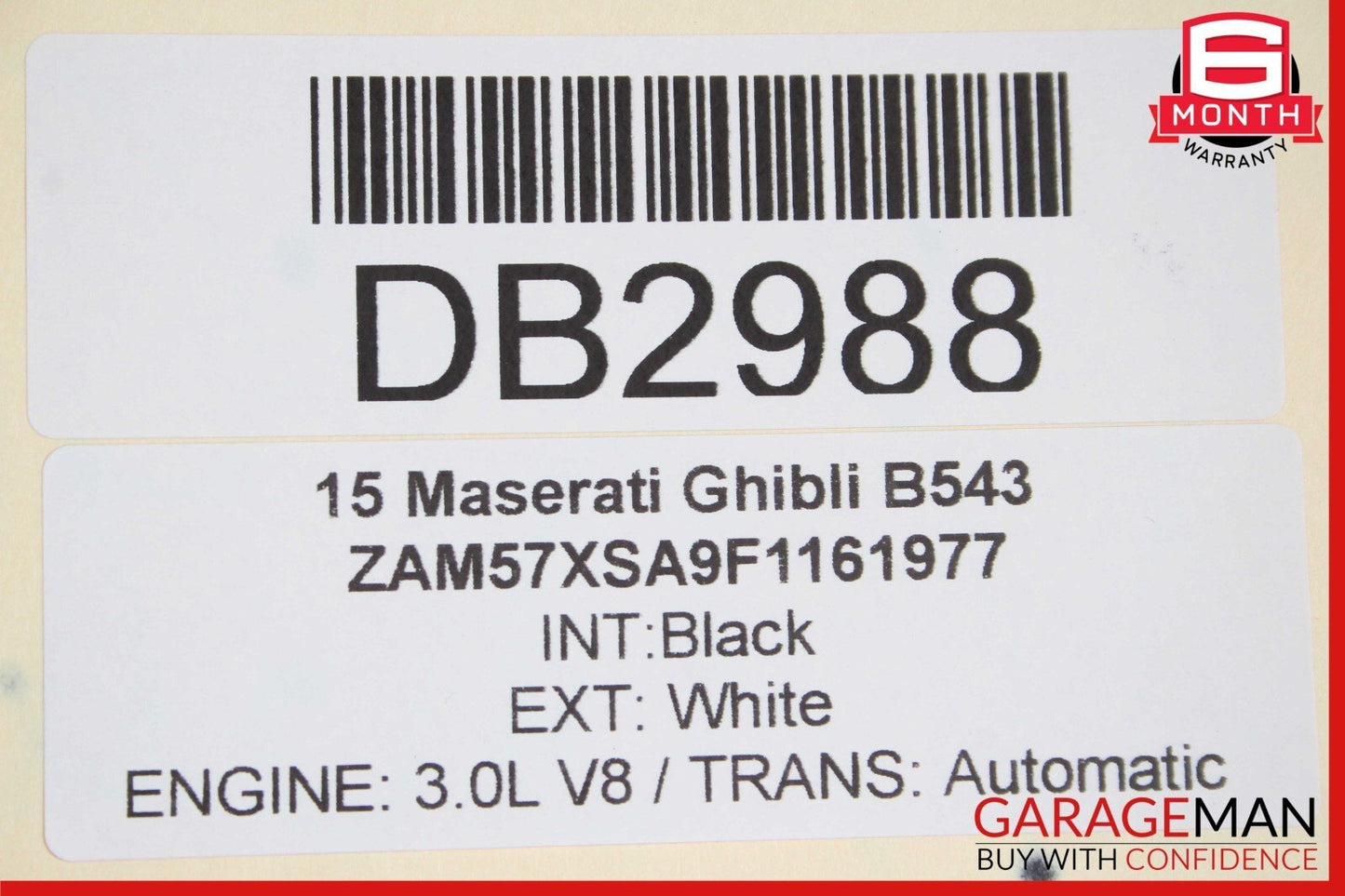 14-17 Maserati Ghibli M157 Front Right Side Lower Bottom Seat Cushion Black