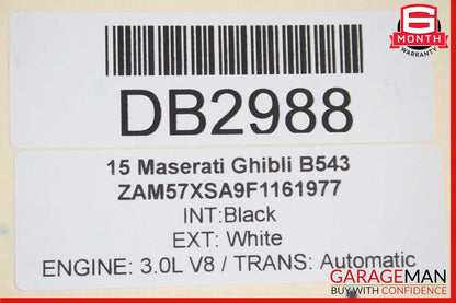 14-17 Maserati Ghibli M157 Front Right Side Lower Bottom Seat Cushion Black